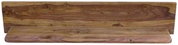 Houten wandplank in vooraanzicht met natuurlijke nerf