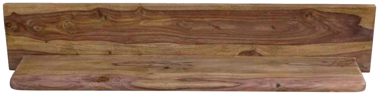 Houten wandplank in vooraanzicht met natuurlijke nerf