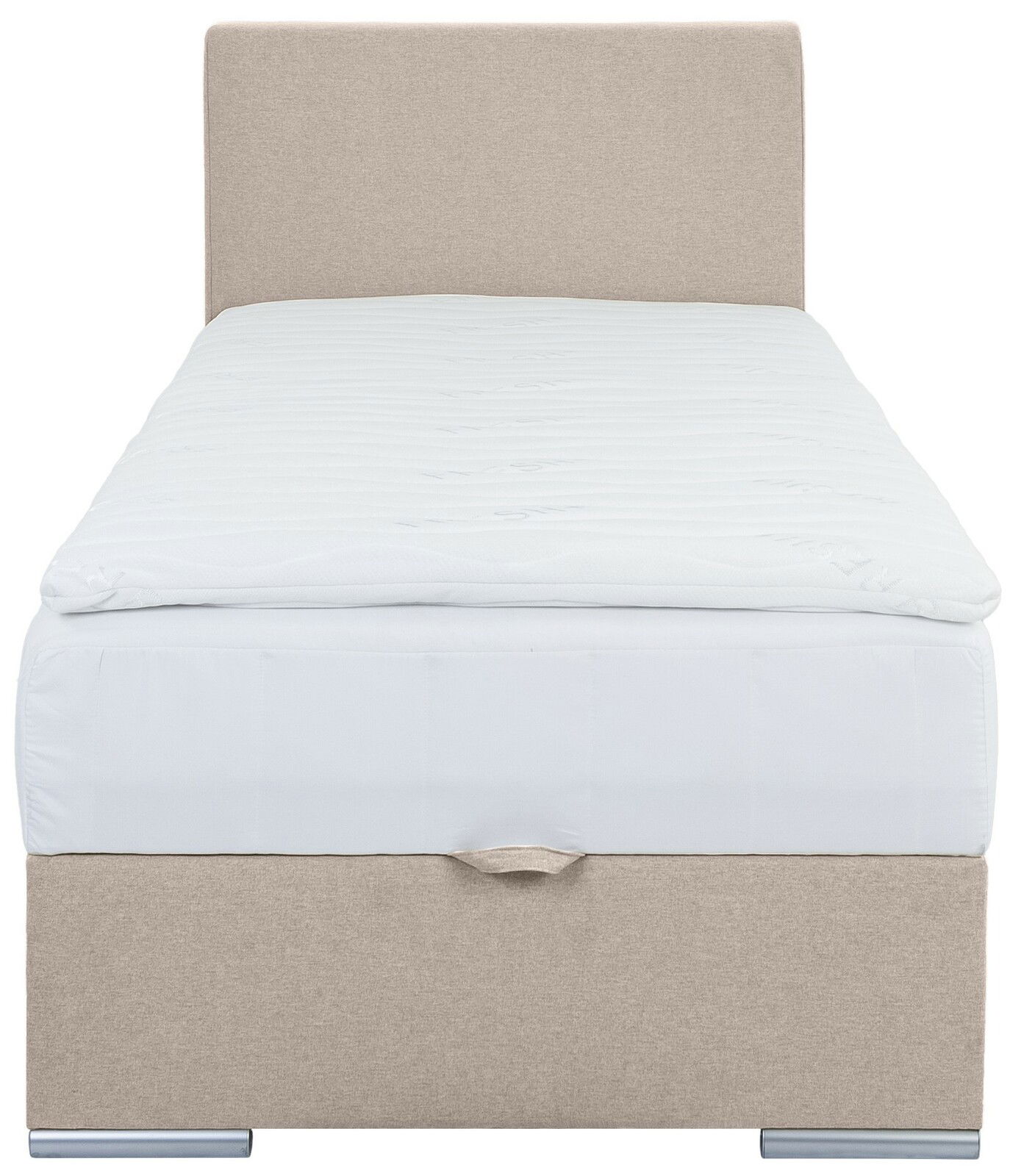 Boxbett 90 in beige, Frontalansicht