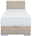 Boxbett 90 in beige, Frontalansicht