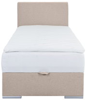Boxbett 90 in beige, Frontalansicht