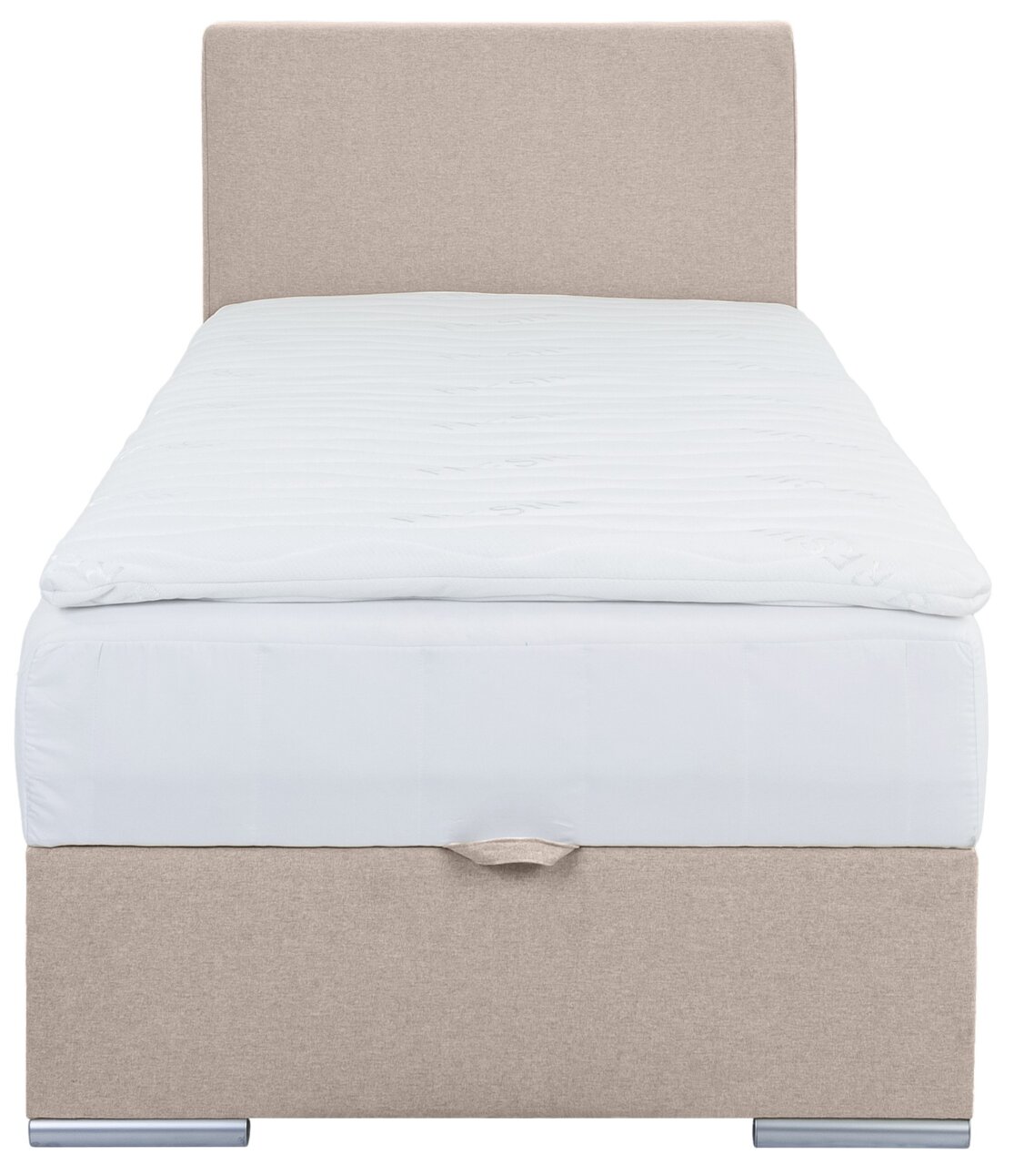 Boxbett 90 in beige, Frontalansicht