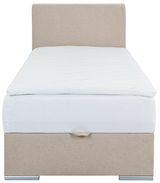 Boxbett 90 in beige, Frontalansicht