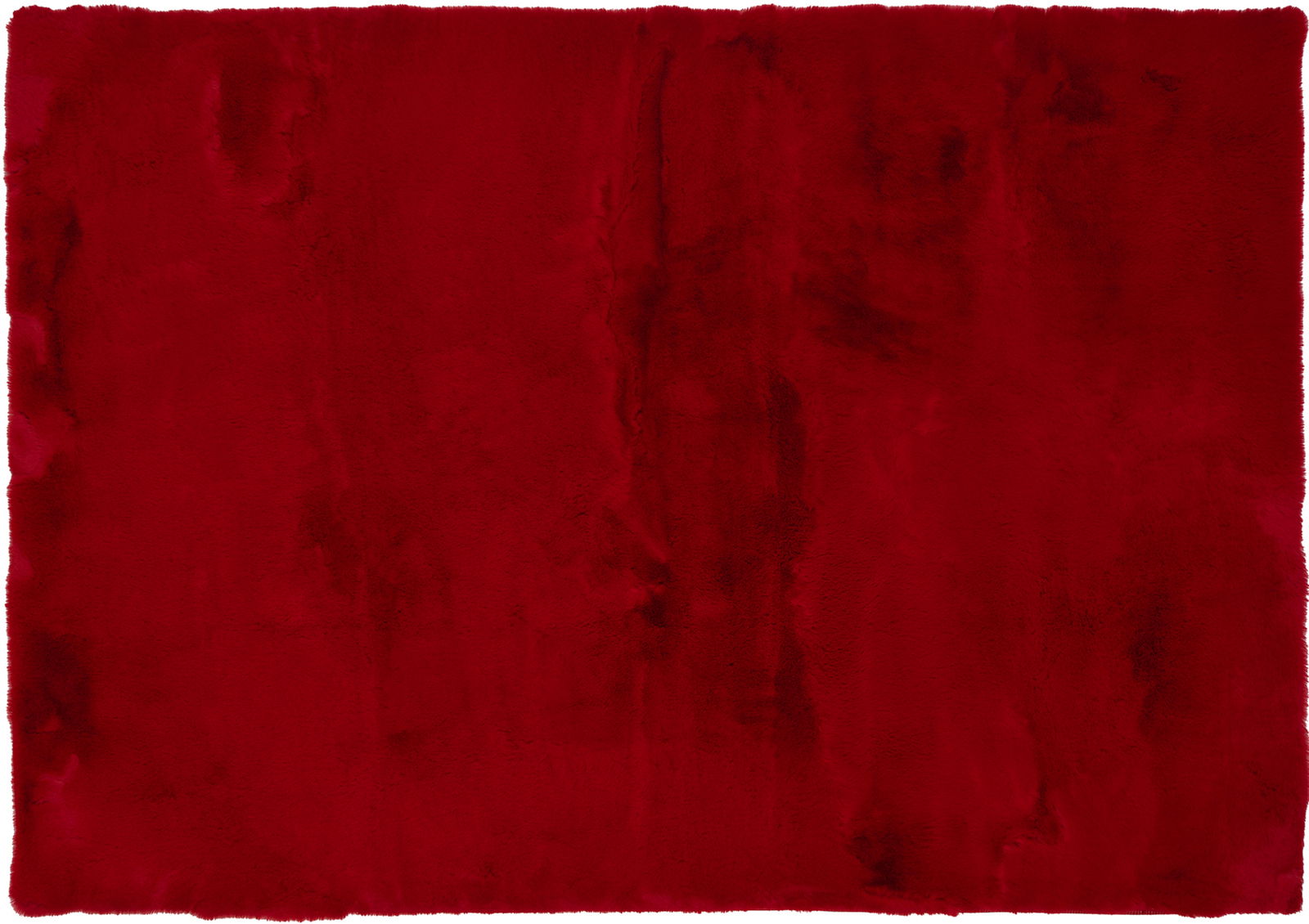 Roter Fellteppich in Draufsicht
