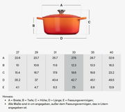 Ovaler Bräter 33cm in Ofenrot, seitliche Perspektive mit Deckel und Griffen.