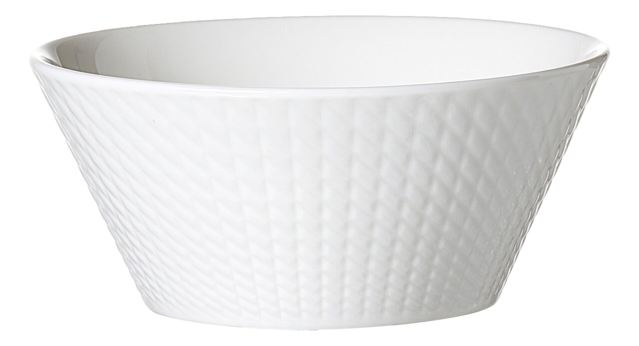 Ritzenhoff & Breker Servierschale SAPHIR Weiße Servierschale mit strukturierter Oberfläche, seitliche Perspektive