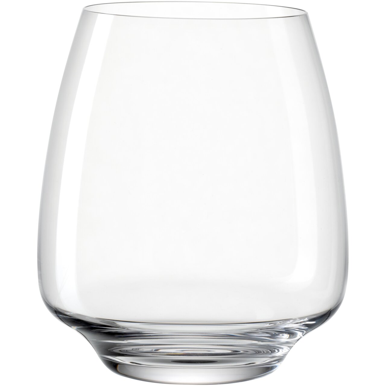 Leonardo Drinkglas CESTI Transparenter Becher aus Glas mit 460ml Fassungsvermögen, seitliche Perspektive