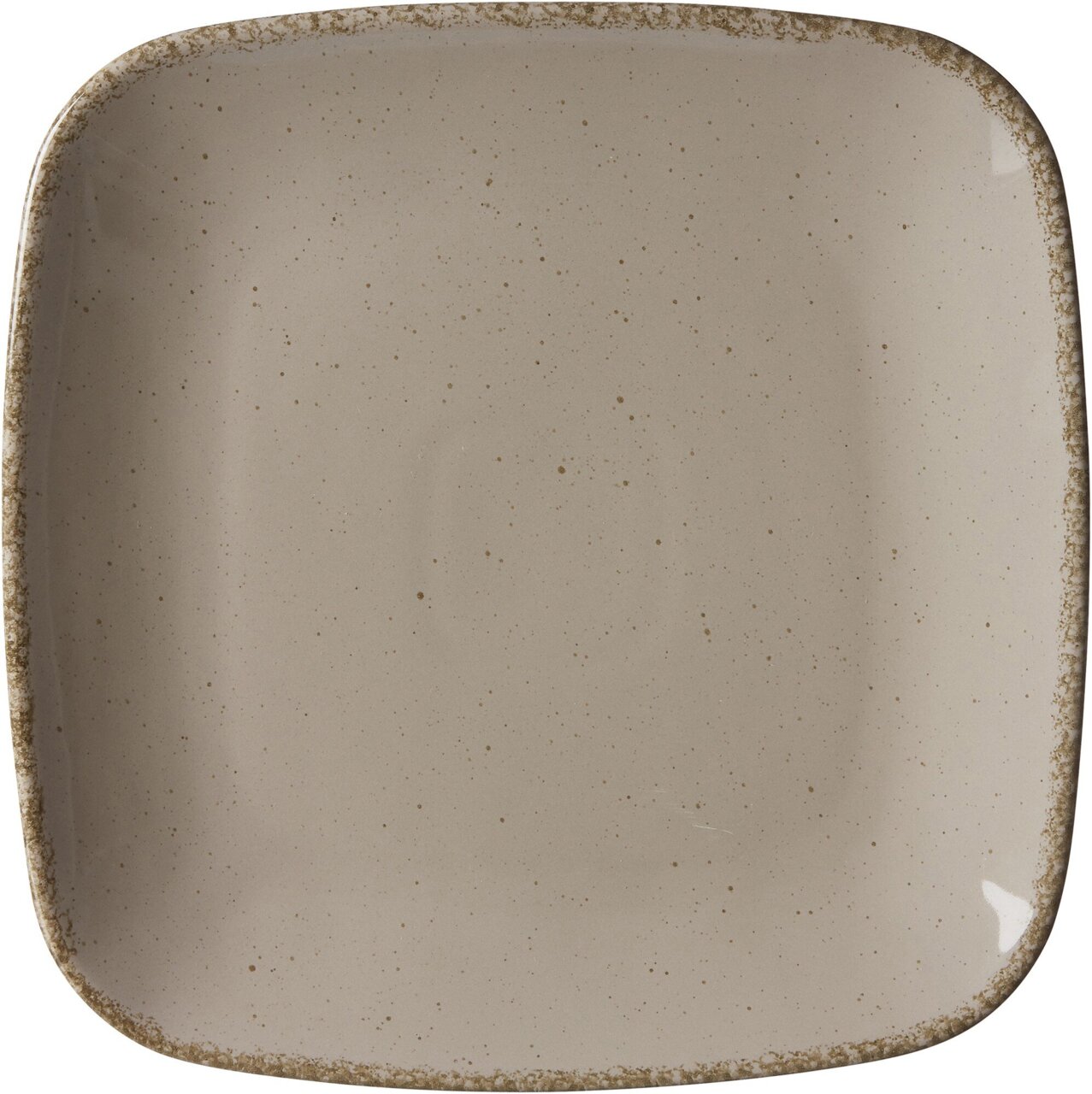 Grauer Speiseteller Casa 27cm von Ritzenhoff & Breker, quadratisch mit abgerundeten Ecken, Draufsicht