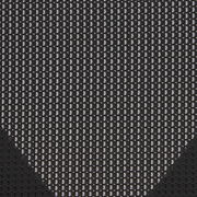 Nahaufnahme eines schwarzen Netzstoffs, der für einen Drehstuhl verwendet wird, aus der Vogelperspektive.