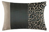 Zierkissenhülle 40x60 cm mit Streifen- und Leopardenmuster, Vorderansicht