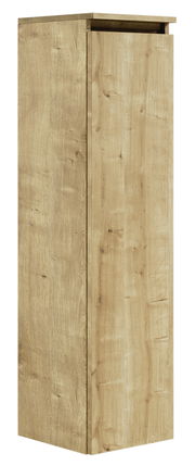 Hochschrank in Holzoptik, seitliche Perspektive