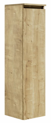 Hochschrank in Holzoptik, seitliche Perspektive