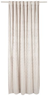 Dekoschal in Cremefarbe mit dezentem Muster, frontal aufgenommen