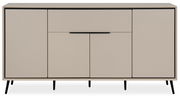Modernes Sideboard in Beige mit schwarzen Beinen, Frontalansicht