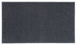 Grauer Badteppich in rechteckiger Form, Draufsicht
