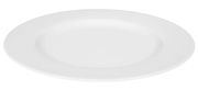 Weißer Speiseteller Rondo/Liane 27cm, seitliche Perspektive