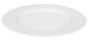 Weißer Speiseteller Rondo/Liane 27cm, seitliche Perspektive