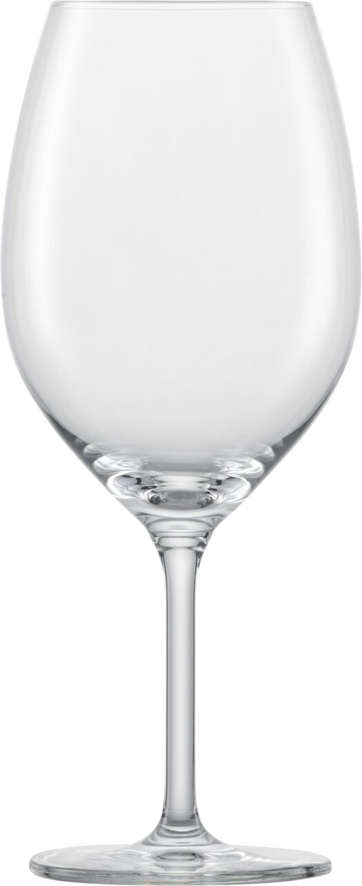 Bordeauxglas aus klarem Glas, frontal fotografiert