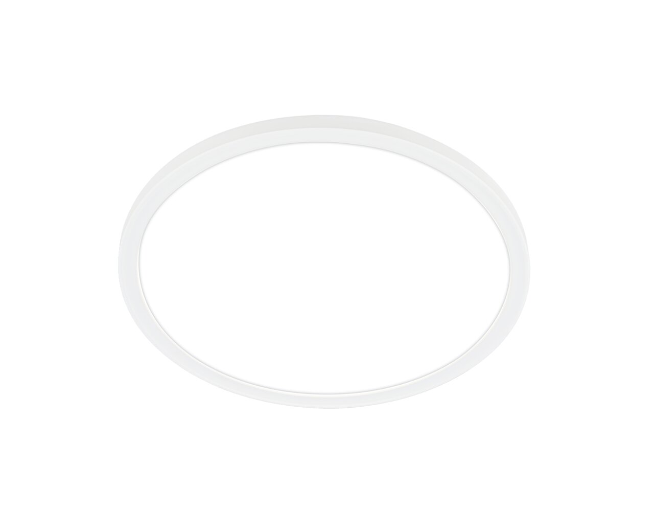 Ronde led-plafondlamp met bewegingssensor, gezien van onderaf