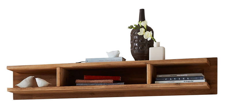 Holz-Wandboard mit Dekorationen, seitliche Perspektive