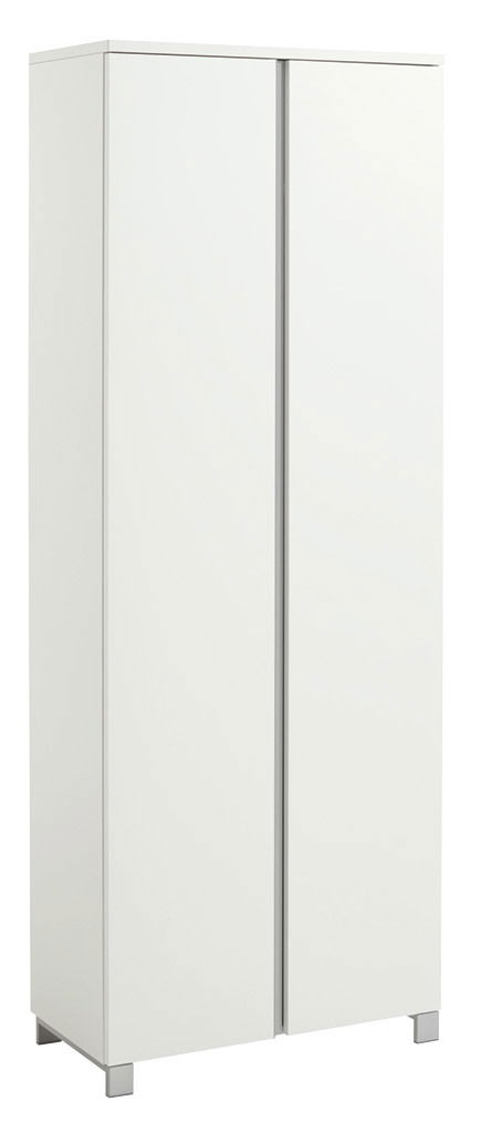 VOSS Garderobenschrank SALEA Weißer Garderobenschrank mit zwei Türen, frontal leicht von der Seite betrachtet.