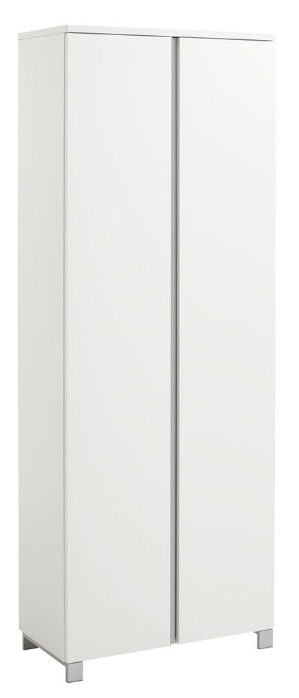 VOSS Garderobenschrank SALEA Weißer Garderobenschrank mit zwei Türen, frontal leicht von der Seite betrachtet.