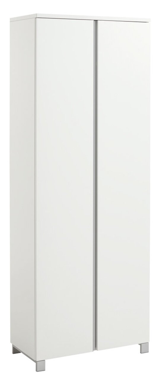 VOSS Garderobenschrank SALEA Weißer Garderobenschrank mit zwei Türen, frontal leicht von der Seite betrachtet.