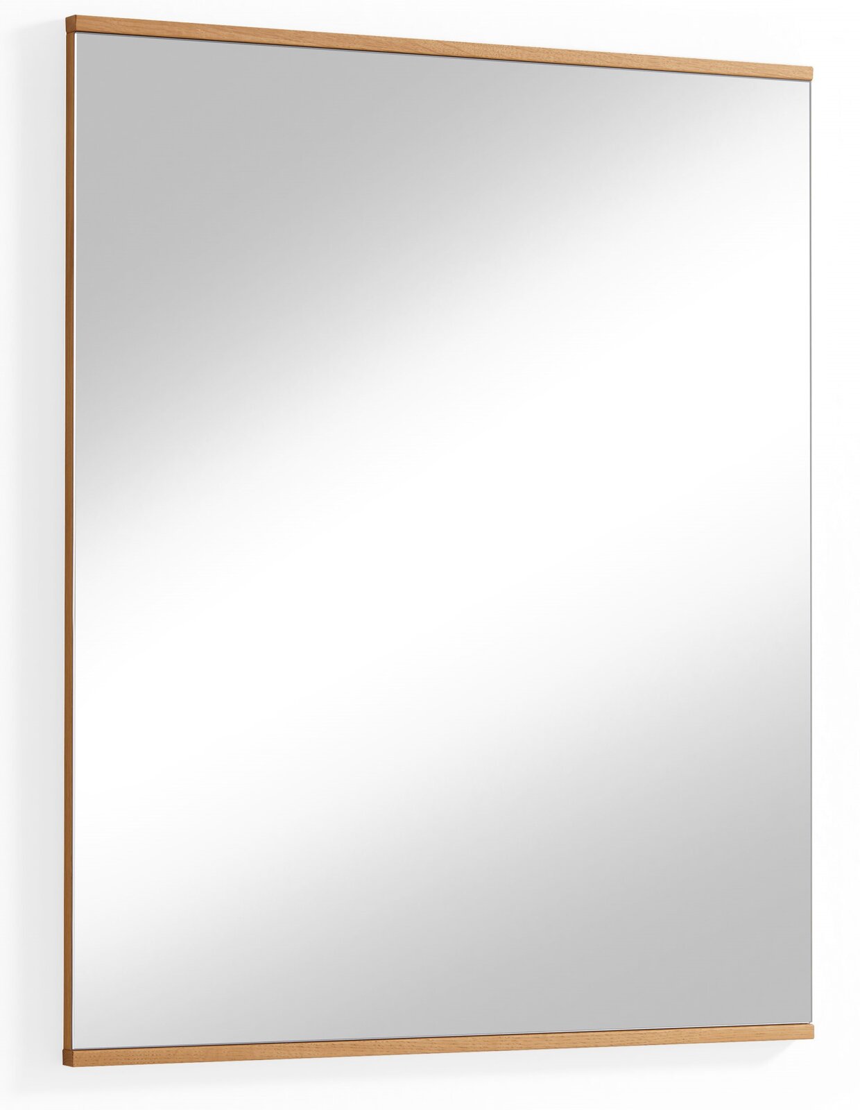 VOSS Spiegel LOVENO Rechteckiger Wandspiegel mit schmalem Holzrahmen, seitliche Perspektive