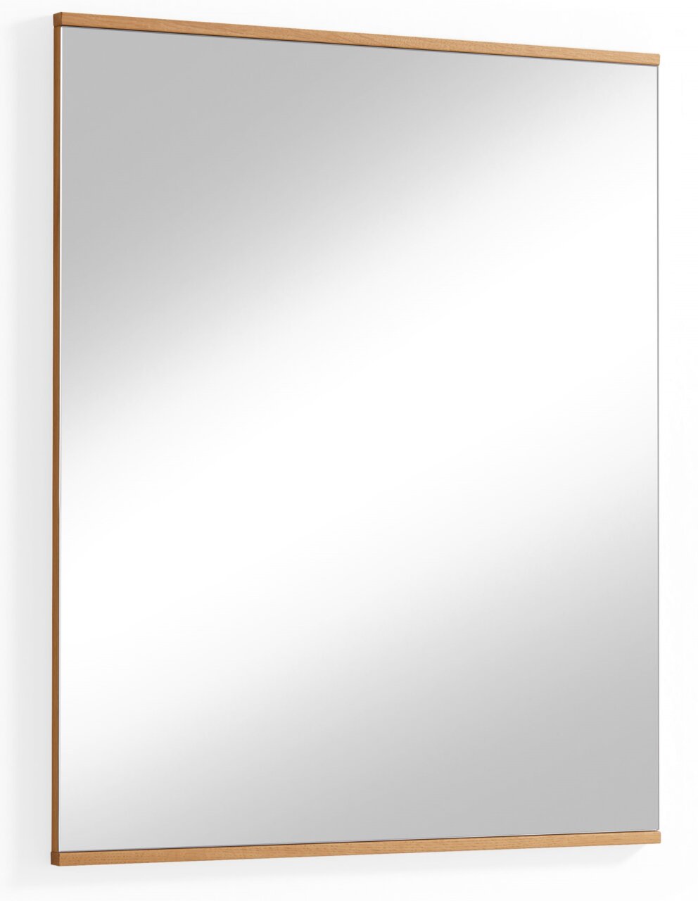 VOSS Spiegel LOVENO Rechteckiger Wandspiegel mit schmalem Holzrahmen, seitliche Perspektive