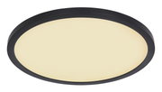 Runde Deckenleuchte SAPANA mit schwarzem Rahmen, seitliche Perspektive