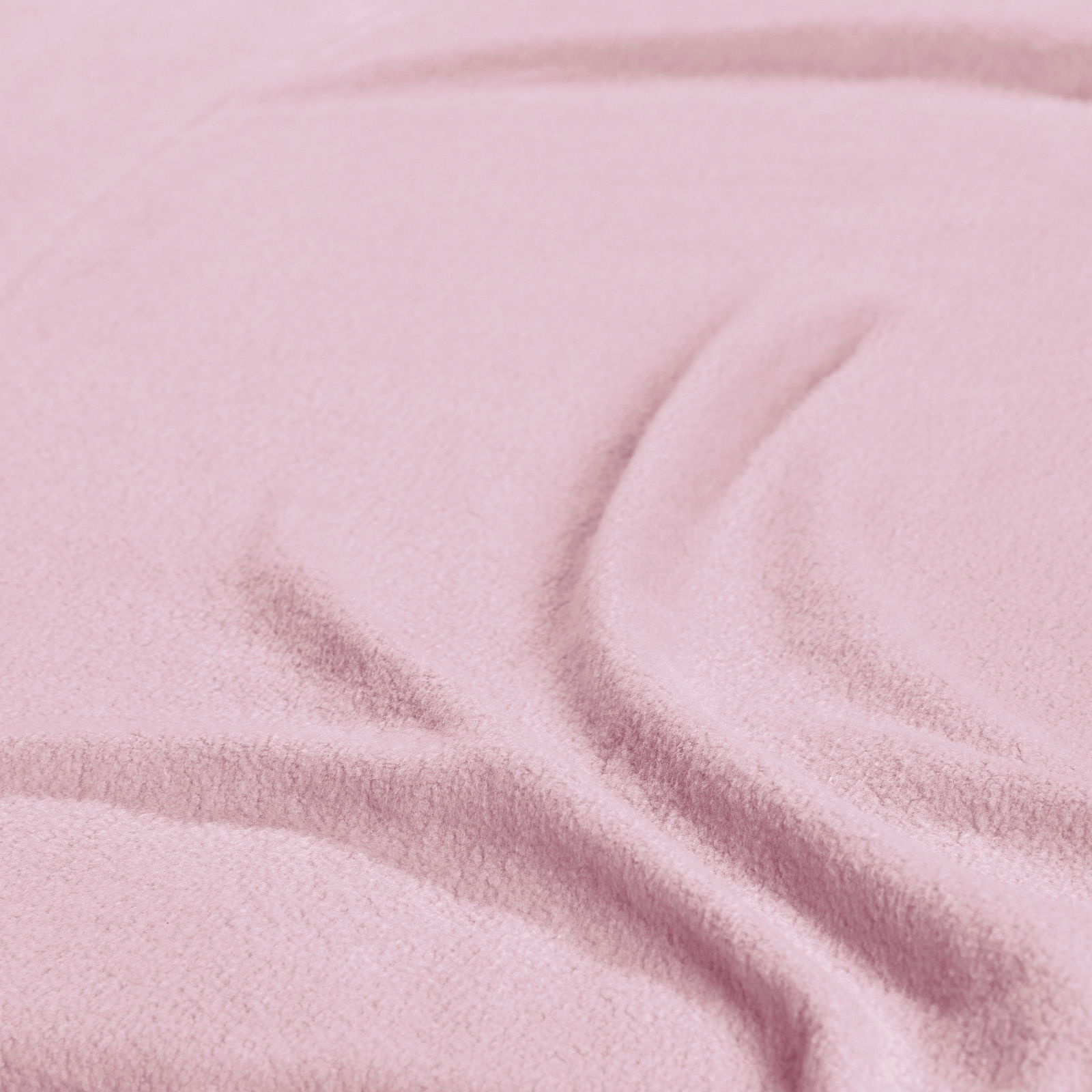 Nahaufnahme eines rosa Spannbetttuchs mit weicher Textur und Falten.