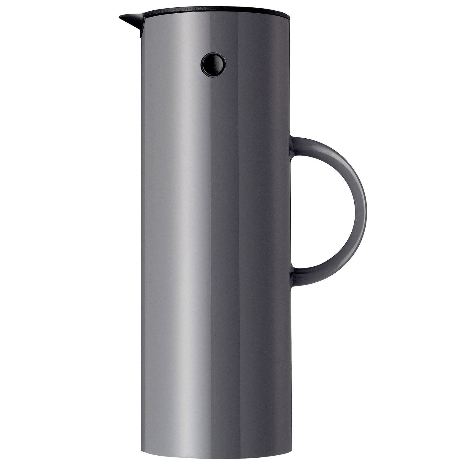Stelton Isolierkanne 1 Liter Grey Isolierkanne 1l in granitgrau, seitliche Ansicht mit Griff und Ausguss