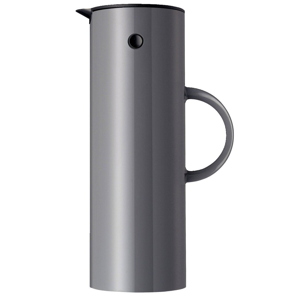 Stelton Isolierkanne 1 Liter Grey Isolierkanne 1l in granitgrau, seitliche Ansicht mit Griff und Ausguss