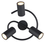 Dreiflammiger schwarzer Strahler aus der Vogelperspektive