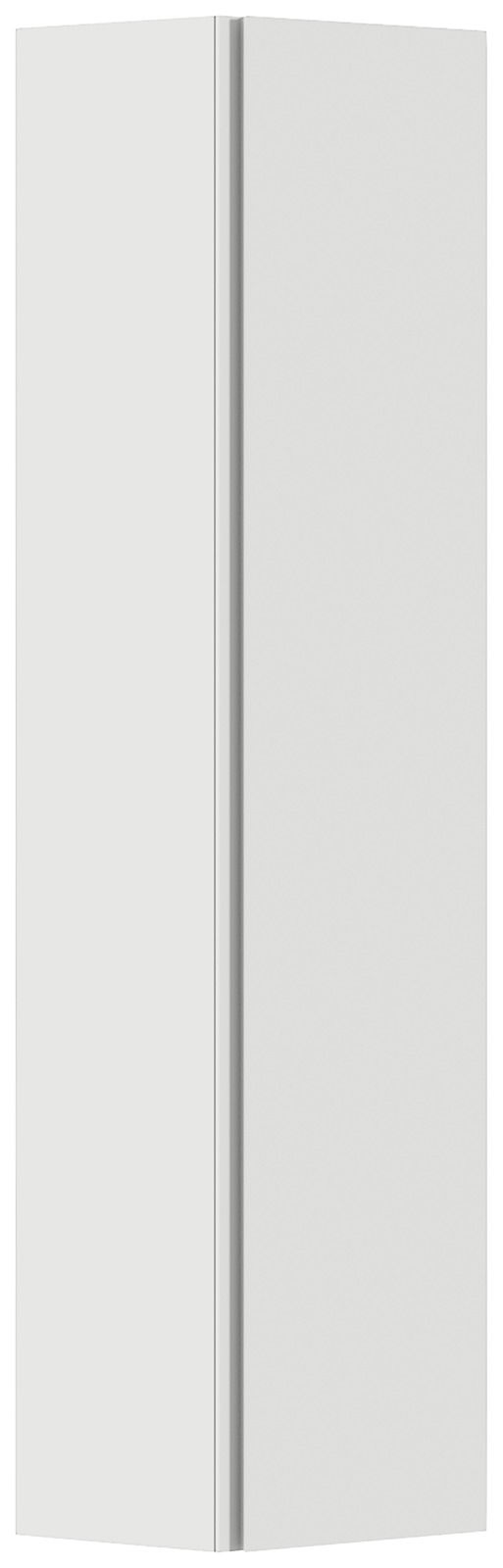 Moderano Hänge-Garderobenschrank LECCO Weißer Hänge-Garderobenschrank mit einer Tür, frontal betrachtet.