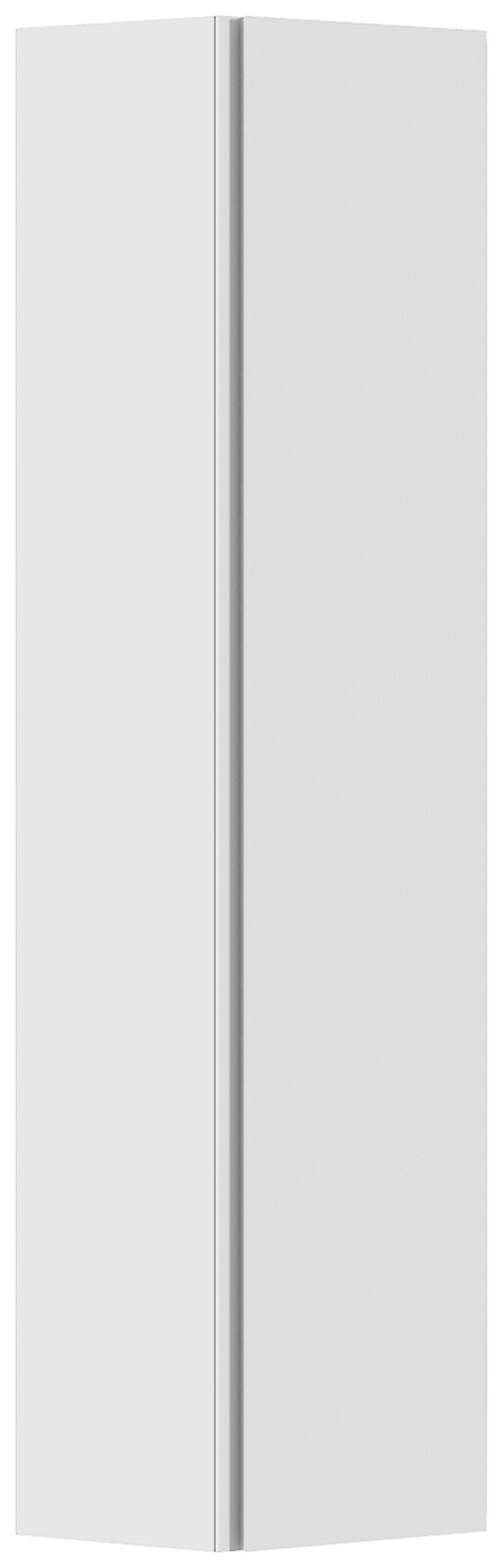 Moderano Hänge-Garderobenschrank LECCO Weißer Hänge-Garderobenschrank mit einer Tür, frontal betrachtet.