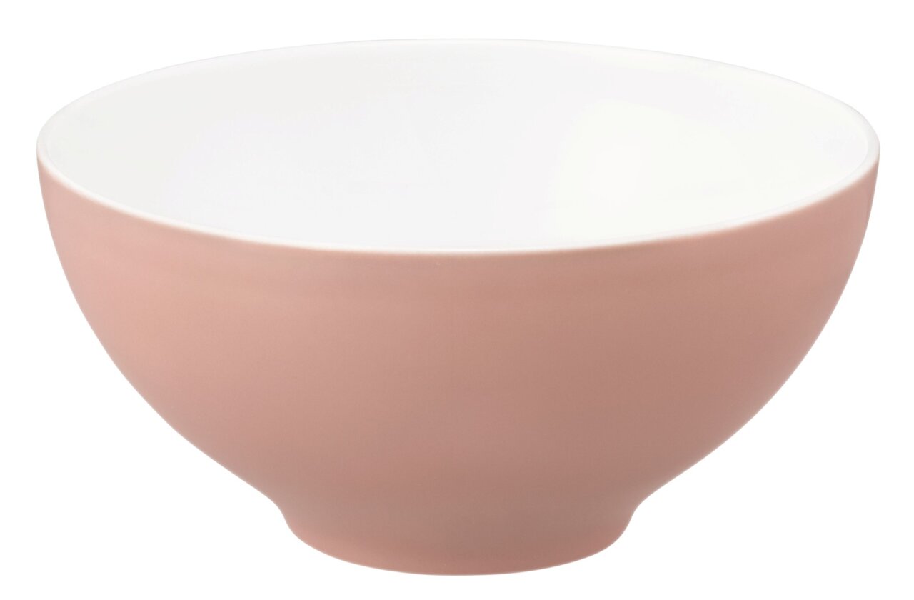 Runde Schüssel in posh rose Farbe, seitliche Perspektive