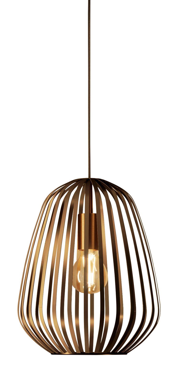 Eglo Leuchten Pendelleuchte ESPINAL Moderne Pendelleuchte ESPINAL aus Metall mit offenen Streben, seitliche Perspektive