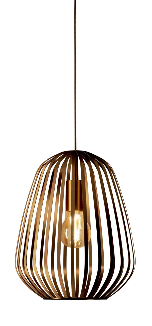 Eglo Leuchten Pendelleuchte ESPINAL Moderne Pendelleuchte ESPINAL aus Metall mit offenen Streben, seitliche Perspektive