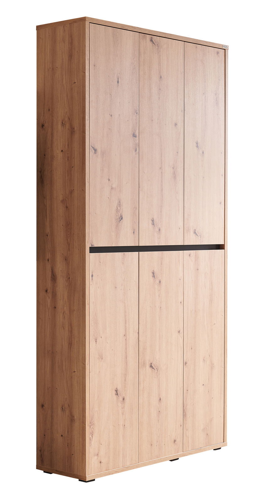 XORA XXL-Schuh-/Mehrzweckschrank LIV-ARTISAN XXL-Schuh- und Mehrzweckschrank aus Holz in seitlicher Perspektive