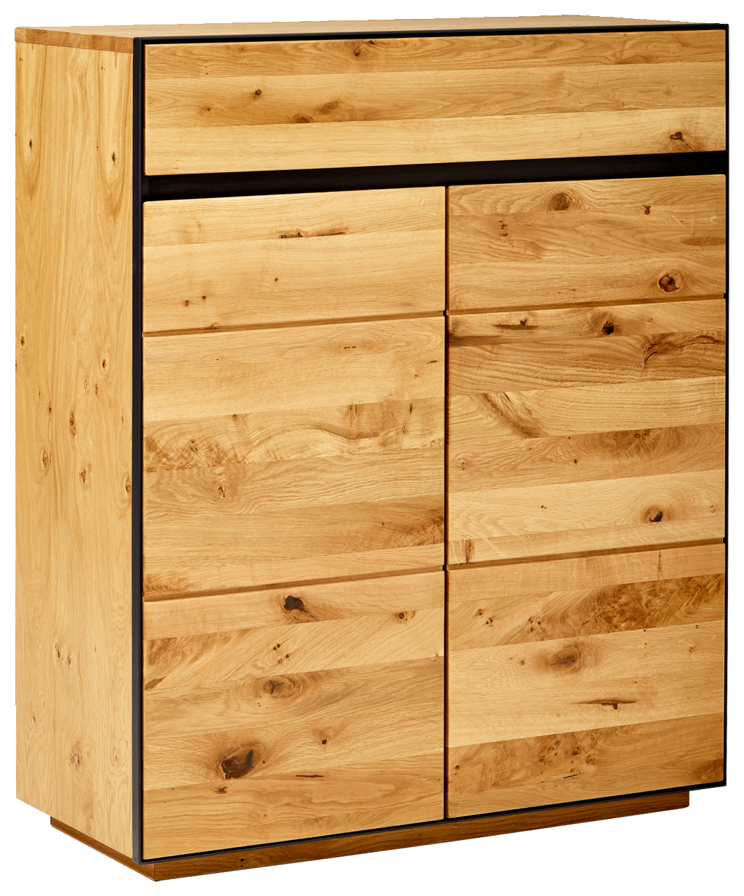 Linea Natura Schuhschrank KELIO MAX Schuhschrank aus Holz mit natürlicher Maserung, seitliche Perspektive