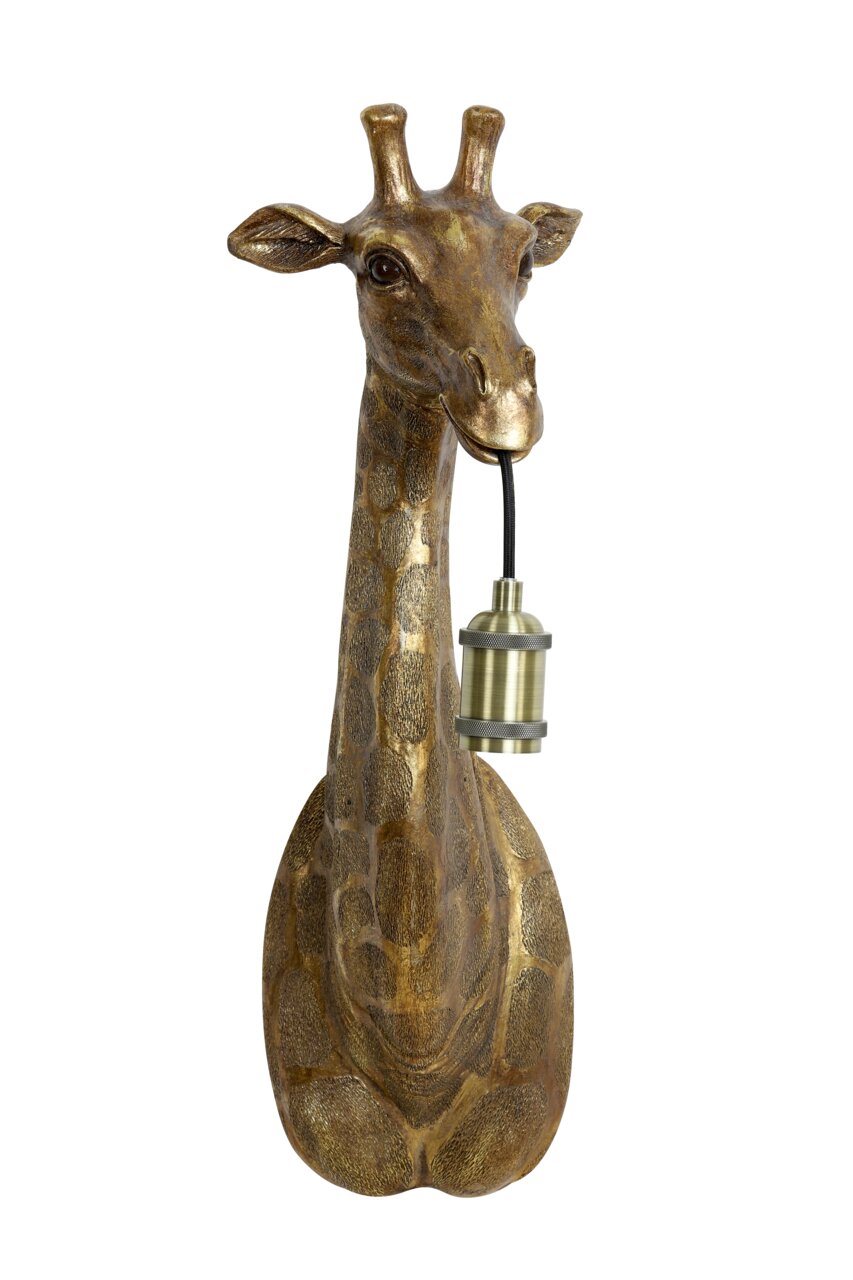 Light&Living Wandleuchte GIRAFFE Wandleuchte in Form eines Giraffenkopfes mit einer Fassung im Maul, seitliche Perspektive
