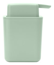 Zeepdispenser in mintgroene kleur, afgebeeld van voren