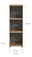 Frontale Ansicht eines dreistöckigen Stauraumregals mit den Maßen 122 cm Höhe, 40 cm Breite und 37 cm Tiefe. Jedes Fach ist 37 cm hoch und 34 cm tief.