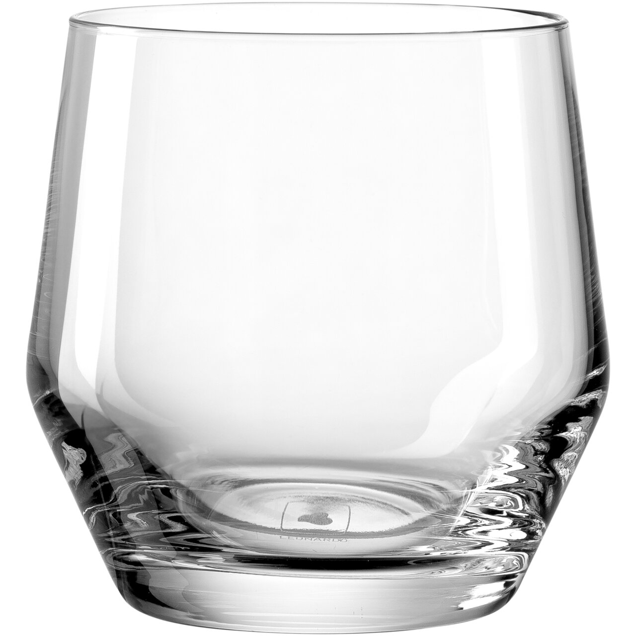 Close-up van een doorzichtige drinkbeker met een inhoud van 310 ml, onderdeel van een set van 6 stuks, op een witte achtergrond.