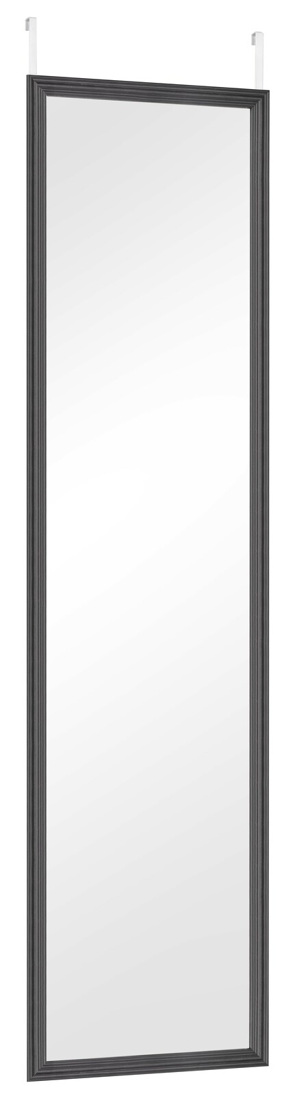 Türhängespiegel BEA mit schwarzem Rahmen, ca. 30x120 cm, frontalansicht