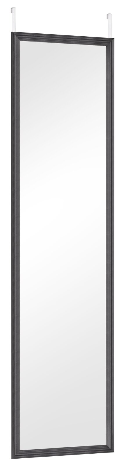 Türhängespiegel BEA mit schwarzem Rahmen, ca. 30x120 cm, frontalansicht
