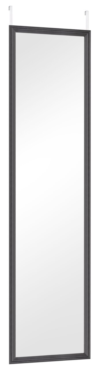 Türhängespiegel BEA mit schwarzem Rahmen, ca. 30x120 cm, frontalansicht