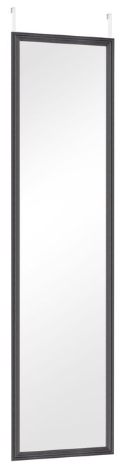 Türhängespiegel BEA mit schwarzem Rahmen, ca. 30x120 cm, frontalansicht