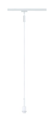 Weißes Basispendel für Schienensystem, seitliche Ansicht